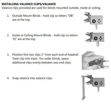 Alta and M&B Twist-In Valance Clip for Vertical Blinds