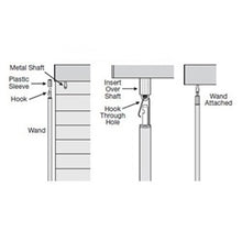 Hunter Douglas Wooden Blind Wand with Plastic Wand Tip Assembly