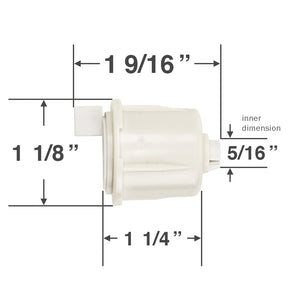 Rollease R-Series Roller Shade End Plug for 1 1/8" Tubes - REP01