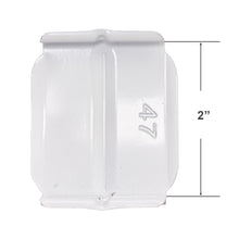 Bottom Rail Retainer Cap for Cloth Tape Ladders - White Metal