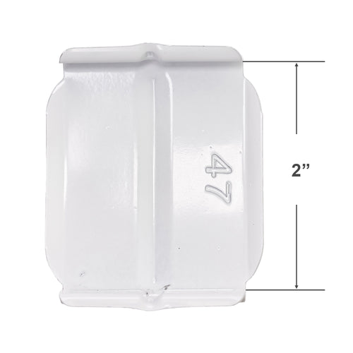 Bottom Rail Retainer Cap for Cloth Tape Ladders - White Metal
