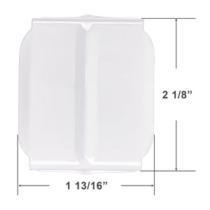 Bottom Rail Retainer Cap for Cloth Tape Ladders - White Metal