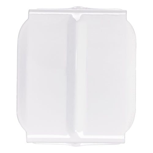 Bottom Rail Retainer Cap for Cloth Tape Ladders - White Metal