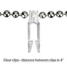 Bottom Chain and Clips for Vertical Blinds with Fabric Vanes (By-the-Clip)