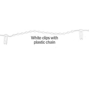 Bottom Chain and Clips for Vertical Blinds with Fabric Vanes (By-the-Clip)