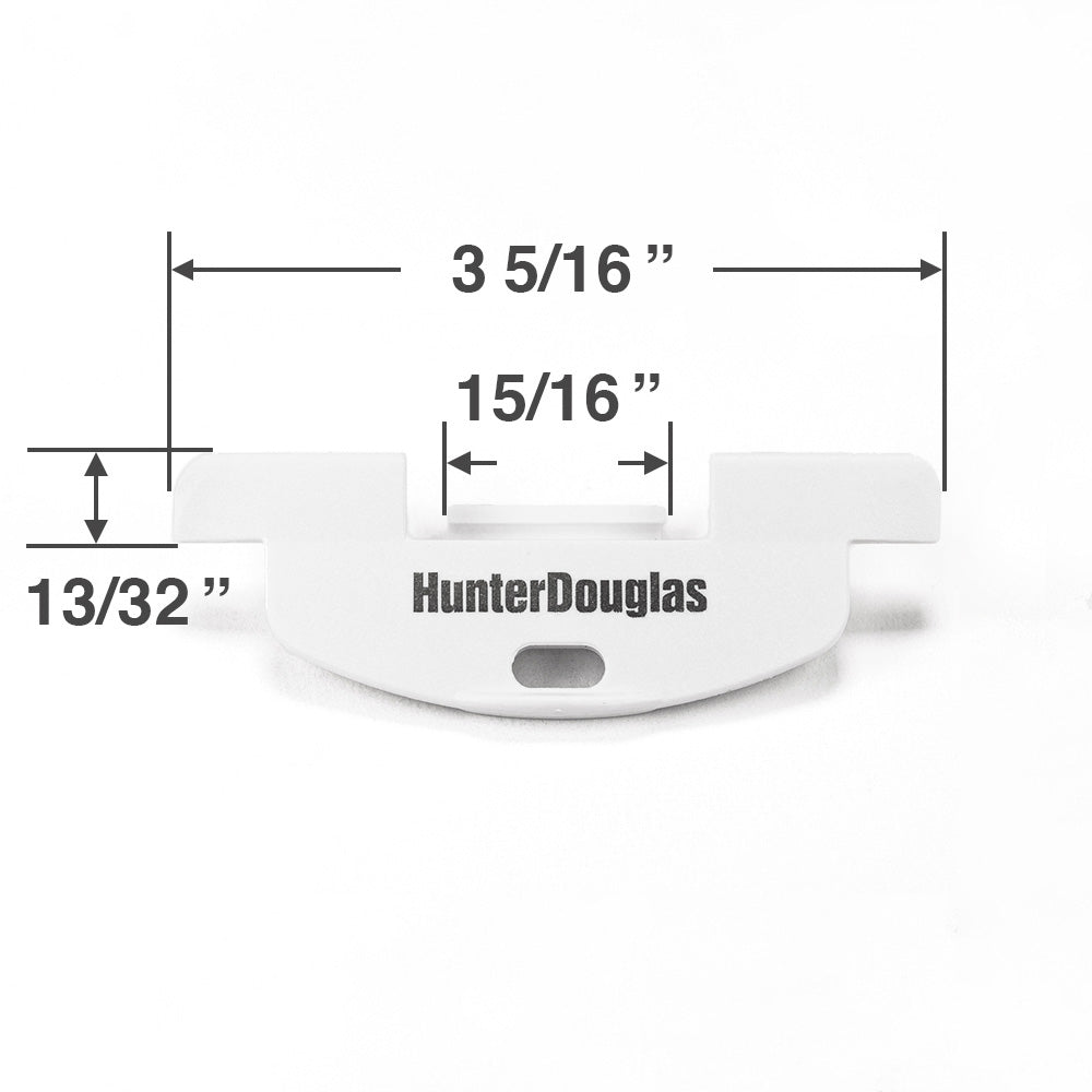 Hunter Douglas Bottom Rail Handle for Cordless Litrise Cellular Shades with  a 1 1/8 Rounded Bottom Rail