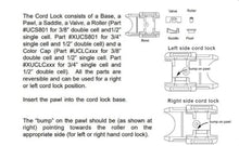 Comfortex Cellular and Pleated Shade Cord Lock - For 1 3/8