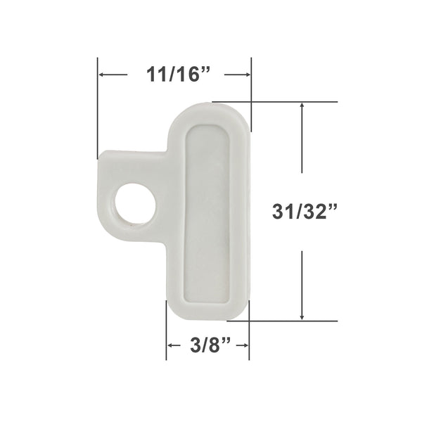 Graber and Bali Slide End Cap with a Left Tab for Panel Track Blinds