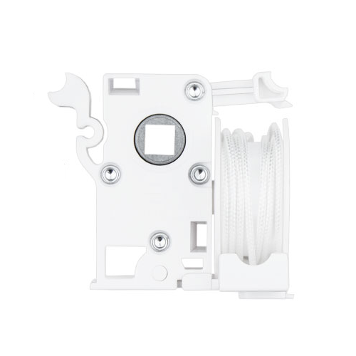 High Profile Cord Tilt Mechanism with 1/4" Square Hole for Horizontal Blinds - White Cord