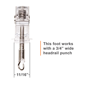 Heavy Duty Low Profile Wand Tilt Mechanism with 1/4" Hex Hole for Horizontal Blinds