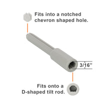 Hunter Douglas Tilt Mechanism Adapter for Cordless LiteRise Wood & Faux Wood Blinds