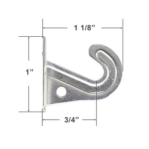 Pair of Metal Hold Down Brackets for 1" Mini Blinds
