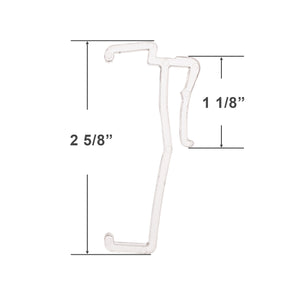 Valance Clip for 2 3/8" and 2 1/2" Wood and Faux Wood Valances