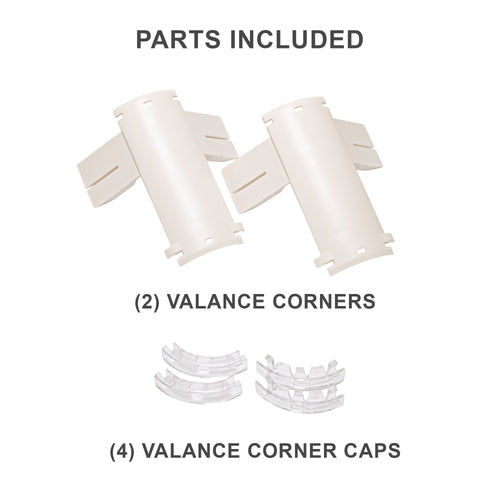 Graber and Bali Rounded Valance Return Set for Vertical Blinds