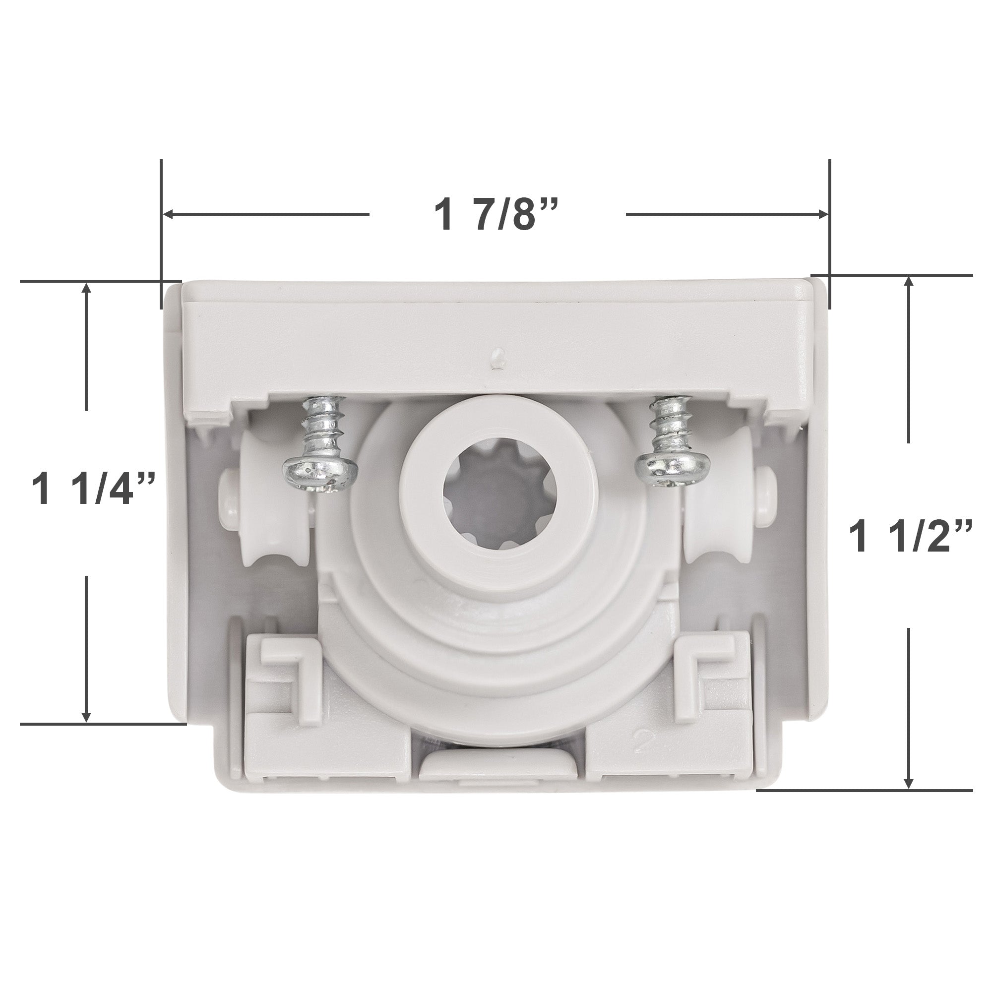 Cord and Bead Chain Operated Control End Set for Veritcal Blinds with an  Un-Notched Headrail