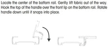 Comfortex Bottom Rail Handle for Cordless Cellular Honeycomb Shades with 1 3/4