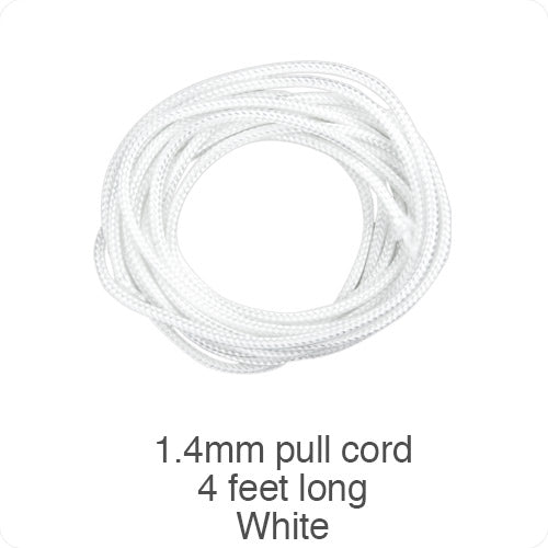 1.4mm White Pull Cord - 4 Feet
