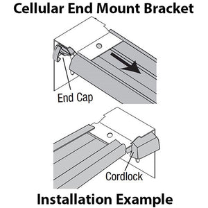 Hunter Douglas Side Mount Bracket for Cellular and Pleated Shades with a 1 7/8" Wide Headrail