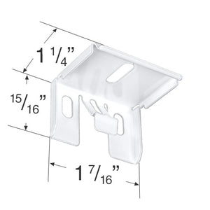 Alta and Hunter Douglas Mounting Bracket for Cellular and Pleated Shades with a 1 1/8" Wide Headrail