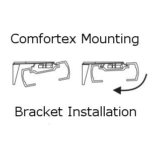 Comfortex Mounting Bracket for Cellular Honeycomb Shades with a 1 7/8" Headrail