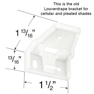 Louverdrape Mounting Bracket for  Cellular and Pleated Shades - Revised and Updated Style