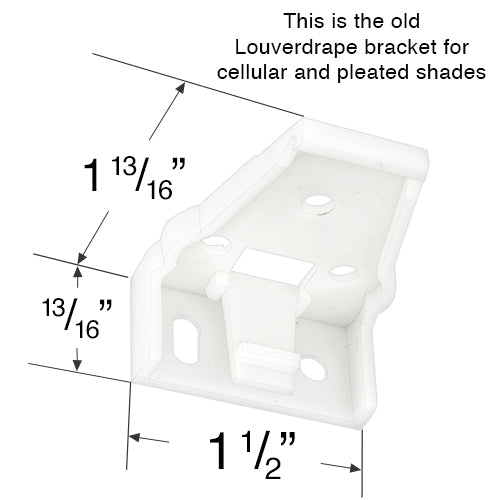 Louverdrape Mounting Bracket for Cellular and Pleated Shades