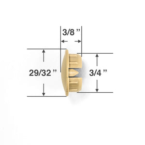 Bottom Rail Button for Horizontal Blinds with a 3/4" Hole - Shallow Body