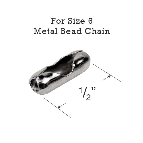 Metal Bead Chain Connector for Size #6 Chain