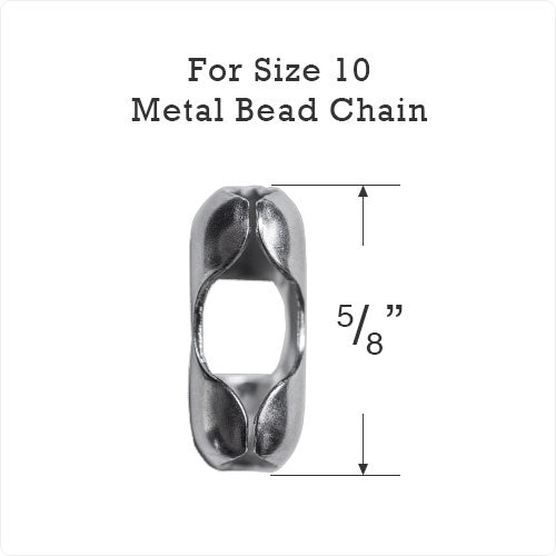 Metal Bead Chain Connector for Size #10 Chain