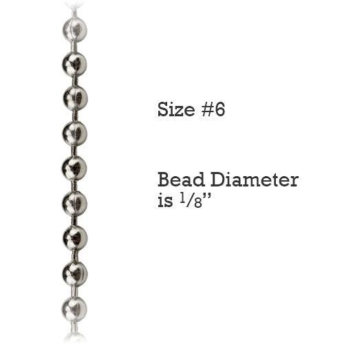 Size #6 Nickel-plated Steel Metal Control Chain for Vertical Blinds ...