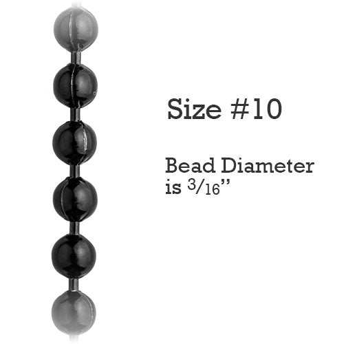 Size 10 Metal Bead Chain for Roller Shades & Vertical Blinds (Bythe
