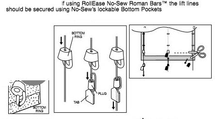 Rollease Plug for Roman and Woven Wood Shade Bottom Rail Rings