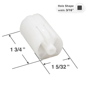 Plastic Drum for 2" Horizontal Blinds with a 3/16" Square Tilt Rod