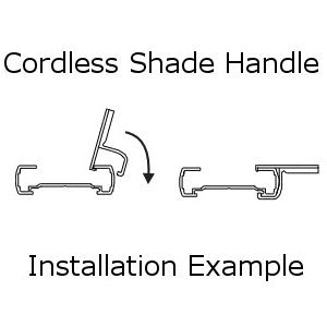 Comfortex Bottom Rail Handle for Cordless Cellular Honeycomb Shades with 1 3/4" Wide Rail