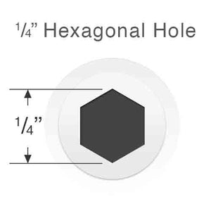 Champion Low Profile Tilt Mechanism wiht 1/4" Hex Hole for Cordless 2" Faux Wood Blinds