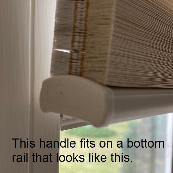 Hunter Douglas Bottom Rail Handle for Cordless Litrise Cellular Shades with a 1 1/8" Rounded Bottom Rail