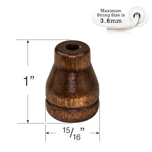 Carved Wooden Tassel for Horizontal Blinds and Woven Wood Shades