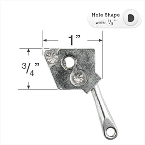 Metal Wand Tilt Mechanism with 1/8" D Shaped Hole for 1" Mini Blinds