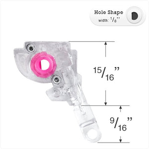 Wand Tilt Mechanism with 1/8" D Shaped Hole for Mini Blinds - Pink Gear