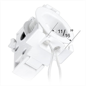 High Profile Cord Tilt Mechanism with 1/4" Square Hole for Horizontal Blinds - Colored Cord