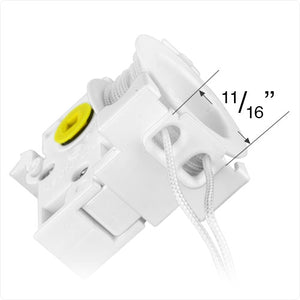 High Profile Cord Tilt Mechanism with 5/32" Square Hole for Horizontal Blinds