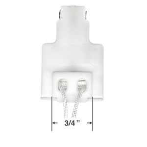 Low Profile Cord Tilt Mechanism with 1/4" Hex Hole for Horizontal Blinds - White Cord
