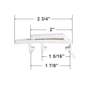 Valance Clip for Vertical Blinds with 1 3/8" and 1 7/8" Wide Headrails and a Dust Cover Valance
