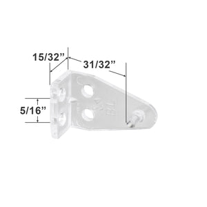Plastic Hold Down Bracket with 3/32" Integrated Pin for 1" Mini Blinds