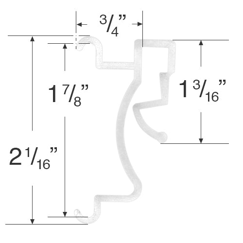 Valance Clip for 1 7/8" Faux Wood Valances