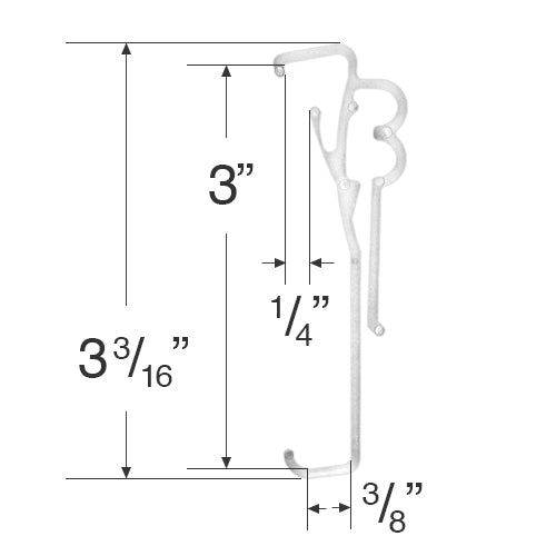 Valance Clip for 3" Wood and Faux Wood Valances