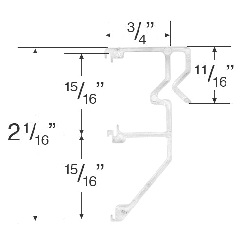 Valance Clip for 1" Mini Blinds Valances With a Groover - High Hanger