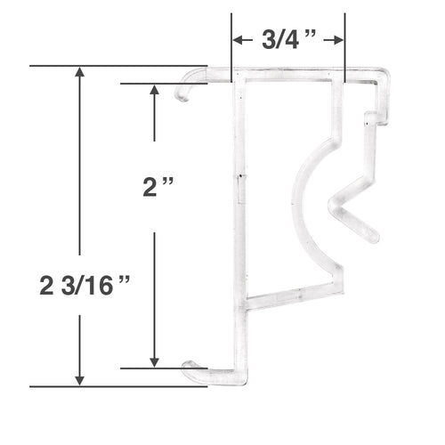 Levolor 2" Valance Clip for Faux Wood Valances