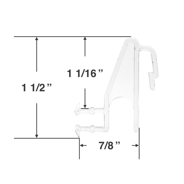 Graber and Bali Valance Clip for Wood Valances with Slotted Grooves
