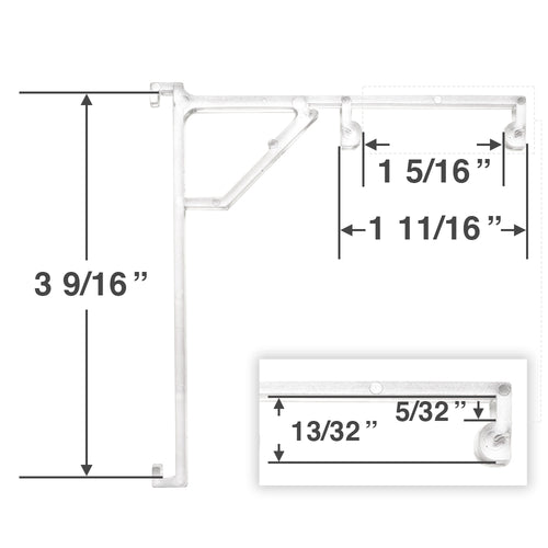 Valance Clip for Vertical Blinds with 1 1/2" Wide Rounded Headrails